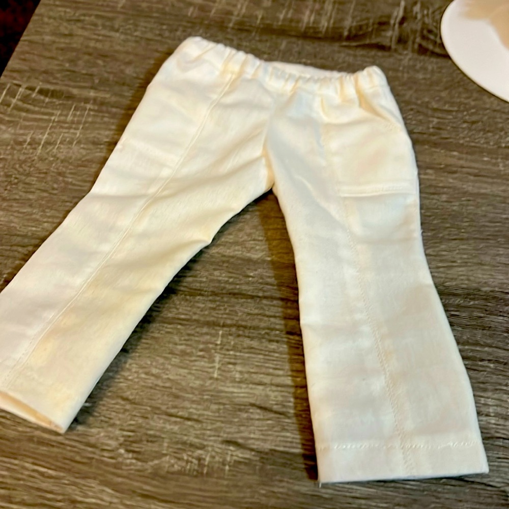 Handmade straight leg pants for 18” dolls.